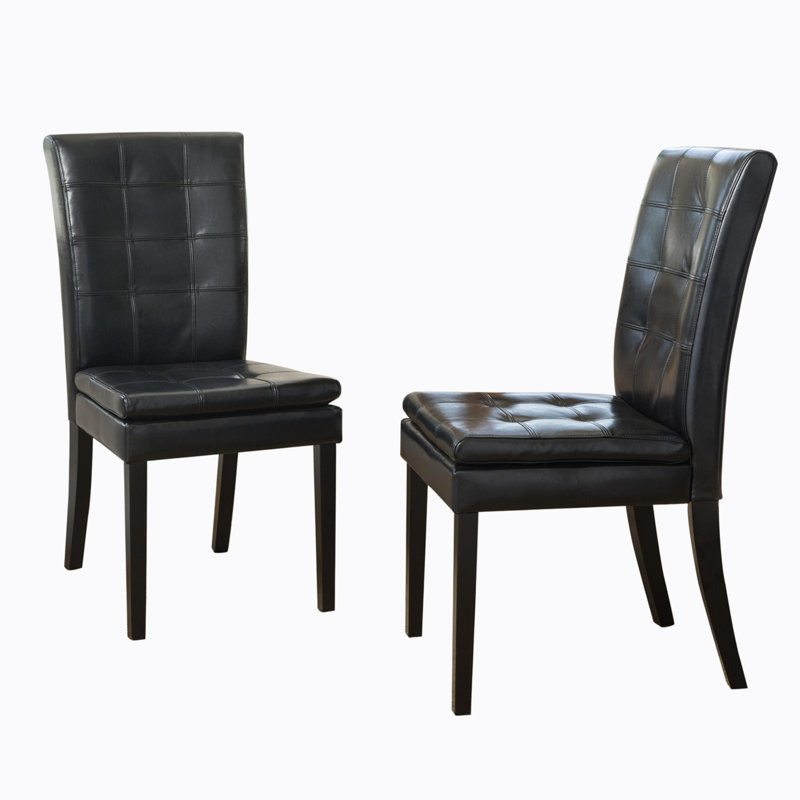 Mayme 20'' H Tufted Upholstered Side Chair, 1, Black