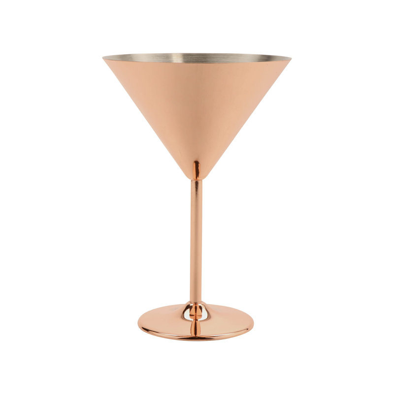 12oz. Stainless Steel Martini Glass, Copper, 4