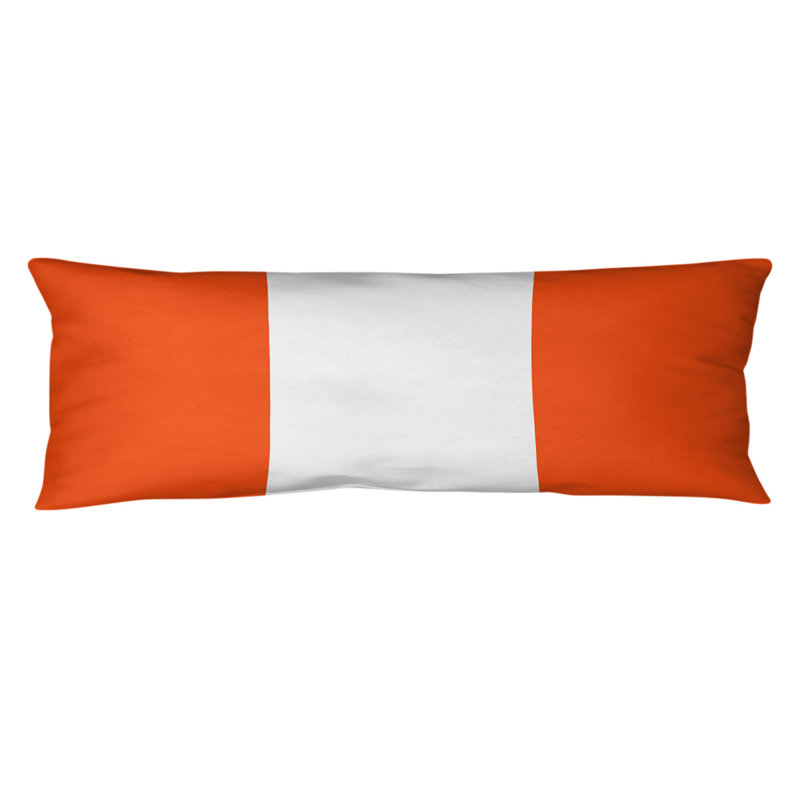 Polyester Medium Pillow, Orange and White, NFL 