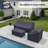 Carlton Rattan Outdoor Conversation Set Group Seating Patio Furniture Covers