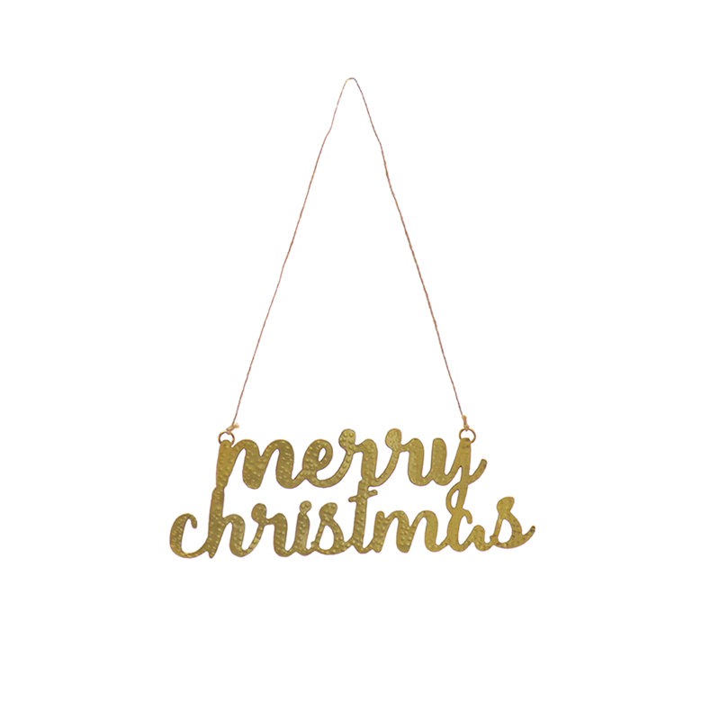 Ensemble de 4 ornements en forme de joyeux Noël
