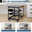 12U Open Frame Server Rack, 23 in -40 in Adjustable Depth, Wall Mount & Free Standing Network Rack with 4 Lockable Casters & 2pcs 1U Server Rack Shelf, Holds All Your IT/AV Equipment Rack