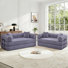 2 - Piece Corduroy Living Room Set, Compression Sleeper Sofa Bed Set - No Assembly Required