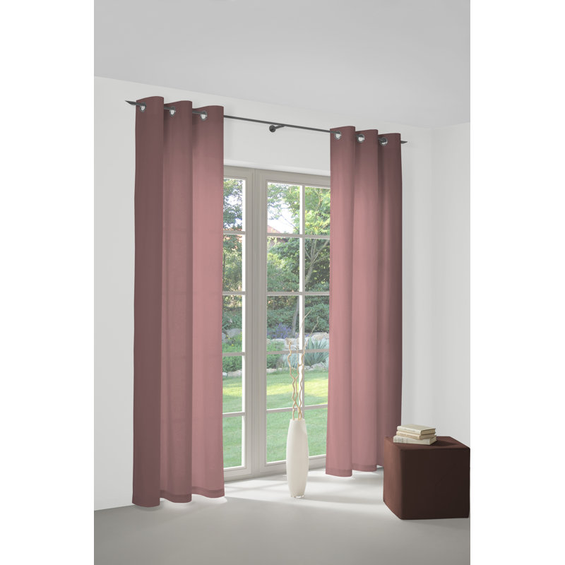 Polyester Blackout Grommet / Eyelet Curtain Panel, 142cm Width x 395cm Drop, Lilac