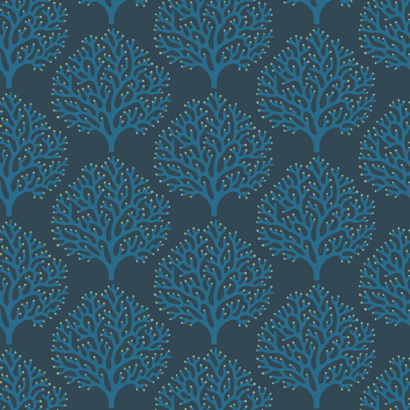 Beach Coral - Wallpaper, Non-Pasted, Midnight
