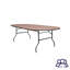 Oval Metal Base Dining Table