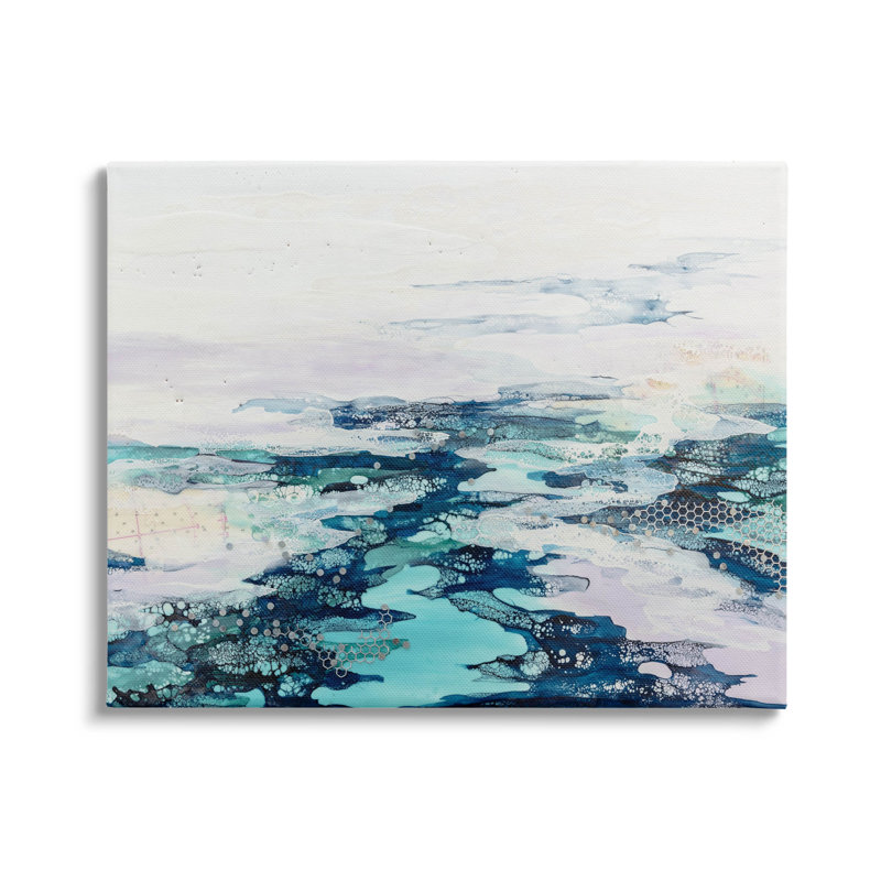 "Abstract Ocean Water Composition" par Stacy Gresell, H 16 po x l 20 po x P 1,5 po
