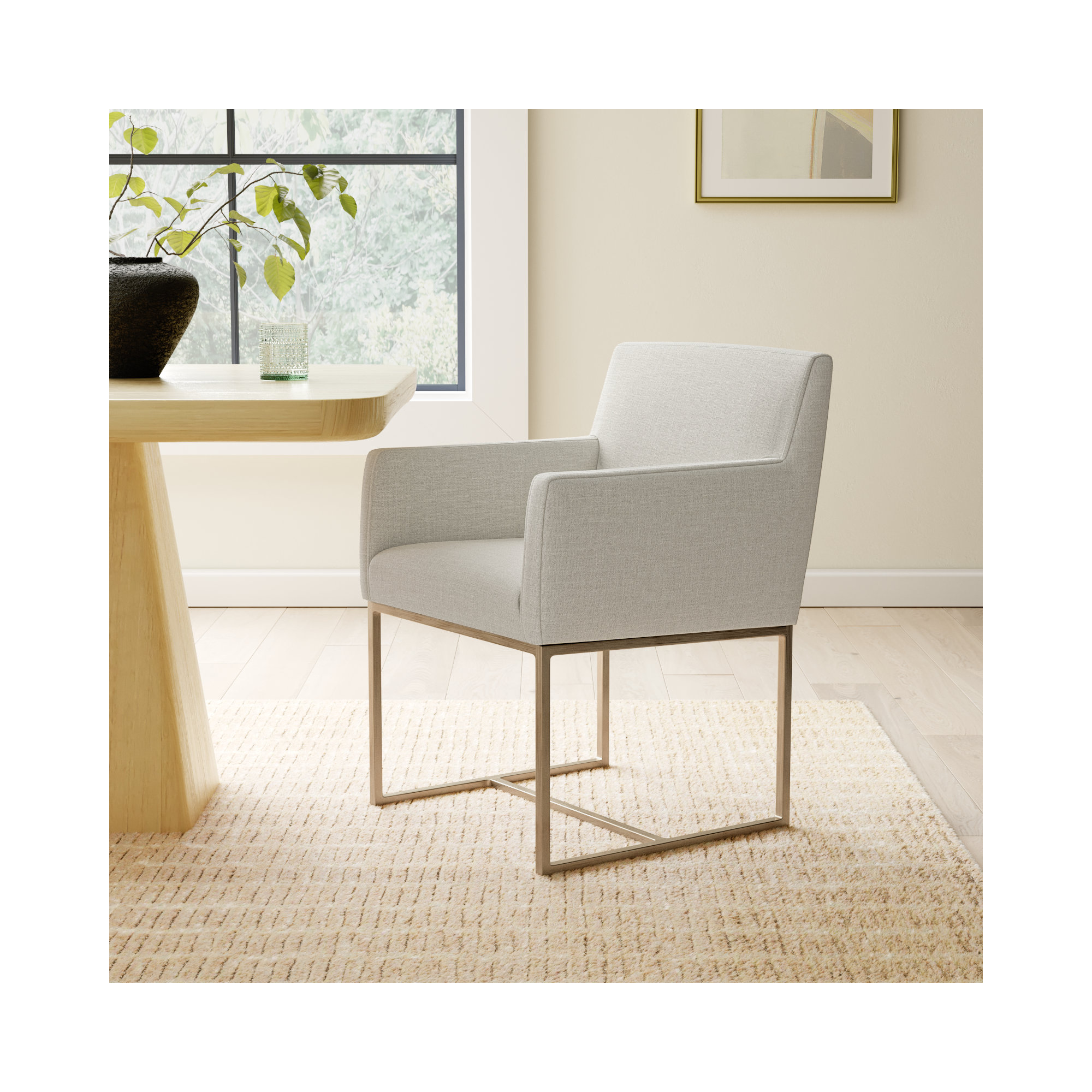 Brose Upholstered Dining Arm Chair