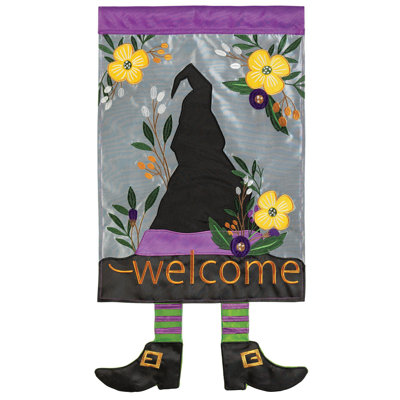 Crisante Double Sided 24 in. H x 13 in. W Polyester Halloween Garden flag