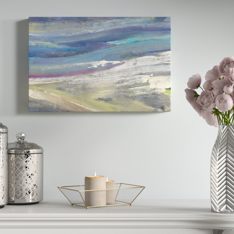 Highlands Painting Print on Wrapped Canvas, 18" H x 26" W x 1.5" D, No Mat, Black Framed Canvas