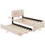 Lit plateforme tapissier avec lit gigogne-826299326