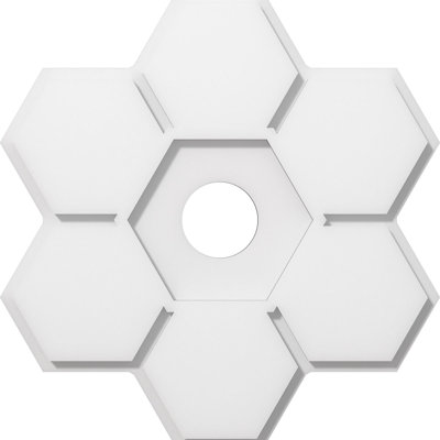 Daisy Architectural Grade PVC Contemporary Ceiling Medallion 3" Inside Diameter