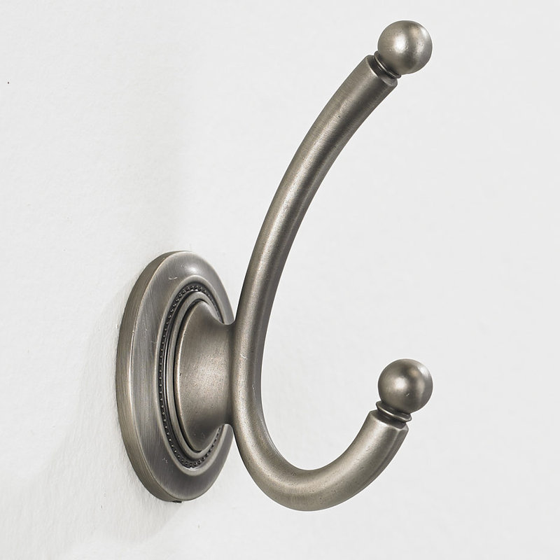 Crochet mural en métal Classic, Nickel antique