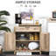 Buffet Farmhouse, armoire d'appoint en bois, armoire de cuisine