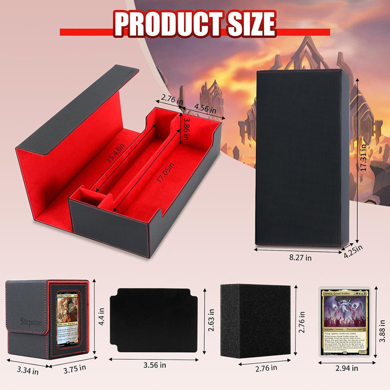 Boîte de rangement pour cartes à collectionner, boîte de rangement magnétique 2200+ ...