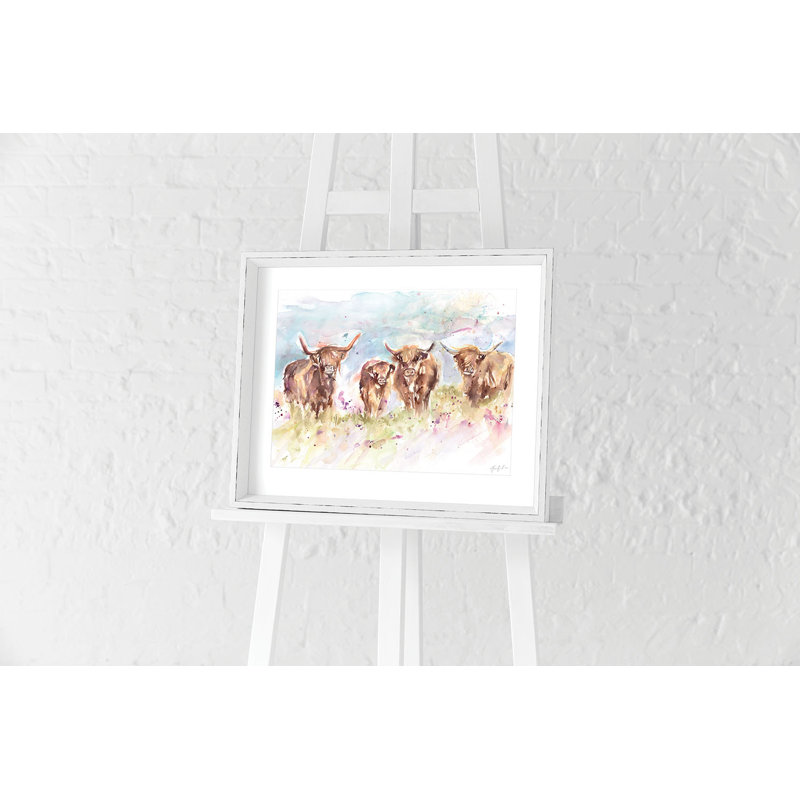 Highland Herd by Jennifer Rose - No Frame Painting