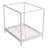 Solid Wood Canopy Bed Frame Four Poster Platform Bed With Slats Support, No Box Spring Needed