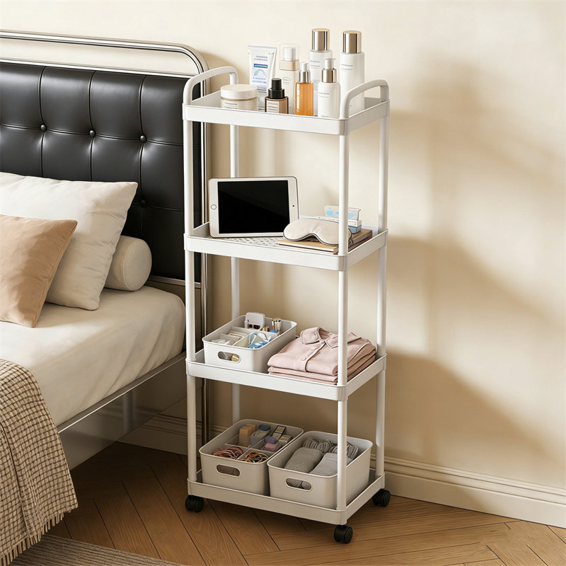 4-Tier Rolling Utility Cart with Handle