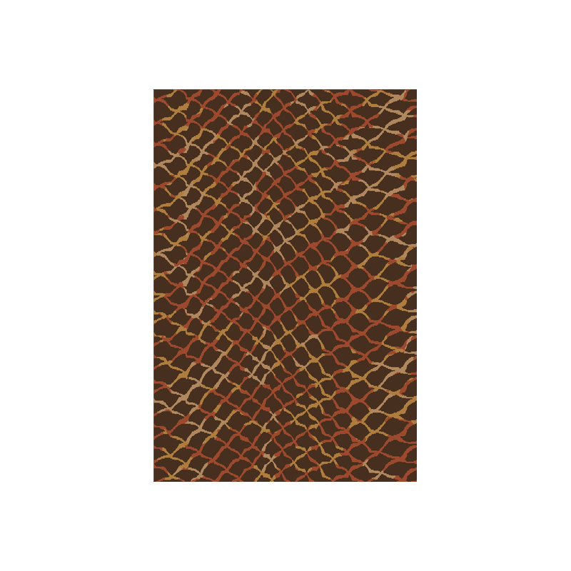 Tapis brun / vert Atterberry, Rectangle 2 pi x 3 pi