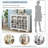 Shoe Cabinet | 24 Cubby Contemporary Curved Base | Off-White Versatile Sideboard | Particle Board | Hallway