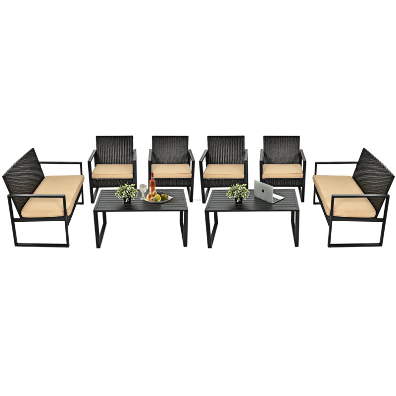 Burkhead 8 - Person Patio Conversation Set with Cushions