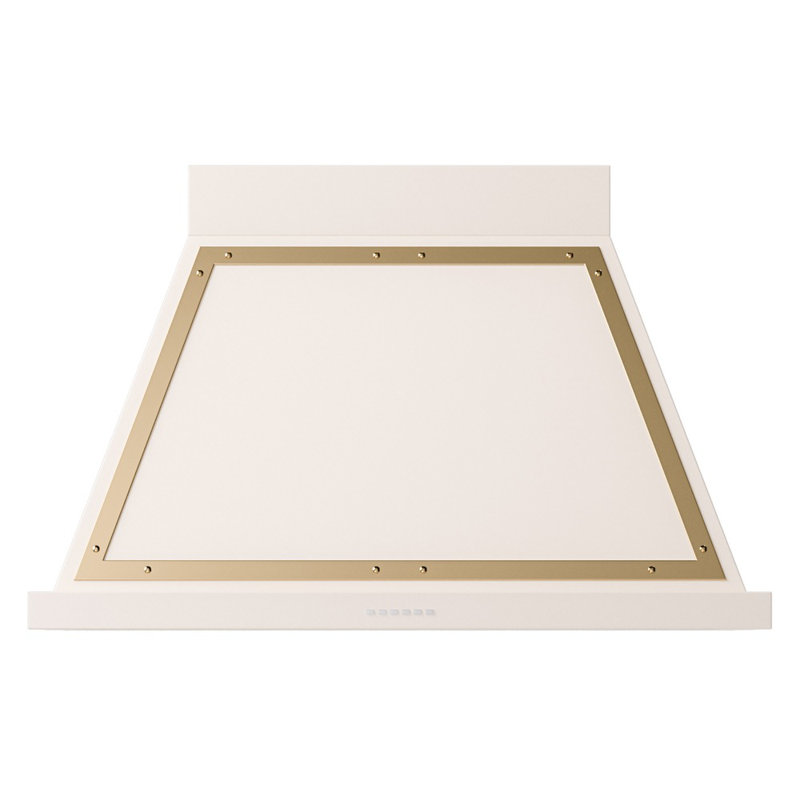 Hotte murale 40 pouces avec 600 PCM ILLES Nostalgie II Series Noblesse, Blanc antique / laiton