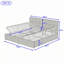 Ensemble de 2 lits jumeaux rembourrés avec plateforme de rangement hydraulique-727202807