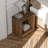 Farmhouse End Table With Open Cube Geometric Frame -1172642949