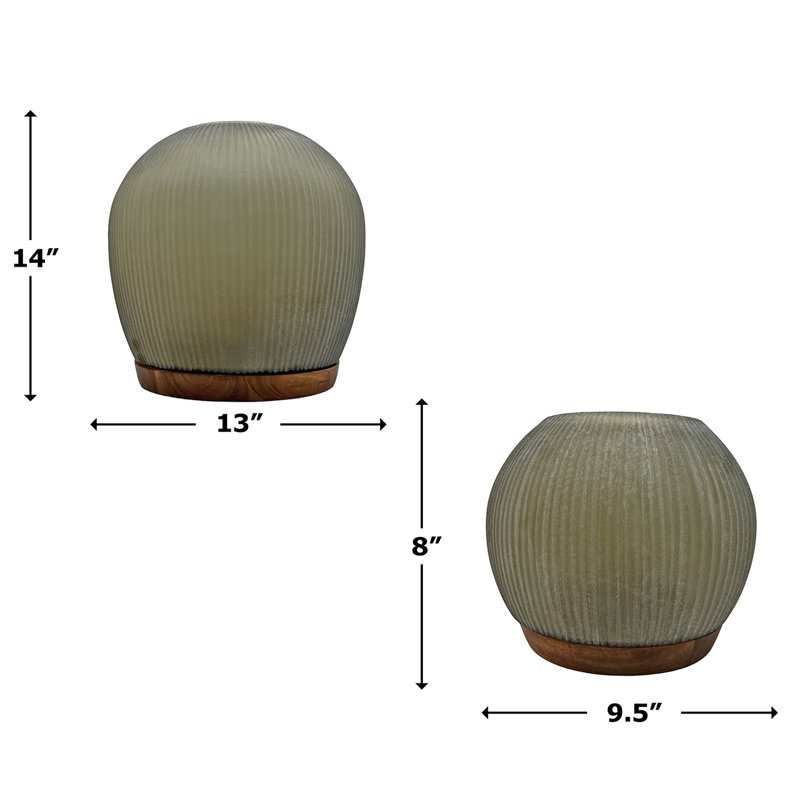 Vase de table en verre fabriqué à la main Nestore