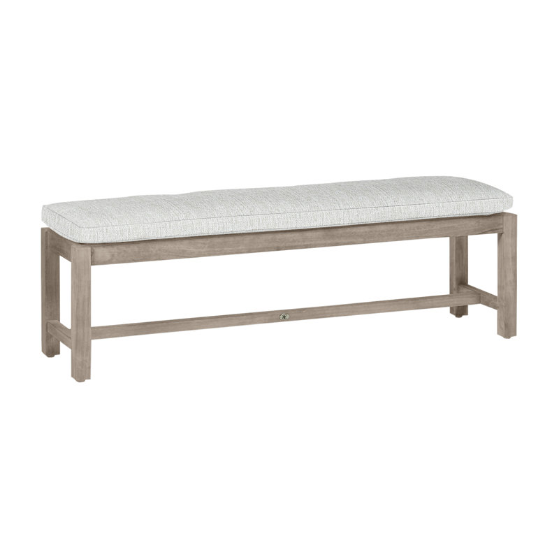 Banc sans dossier Club Teak - Huître, Huître teck, Pas de soudure, Bali perle