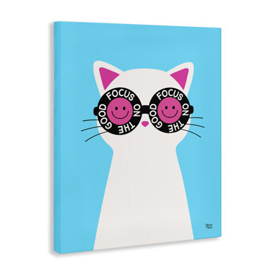 "Focus on Good Cat", art mural sur toile par Jessica Beck