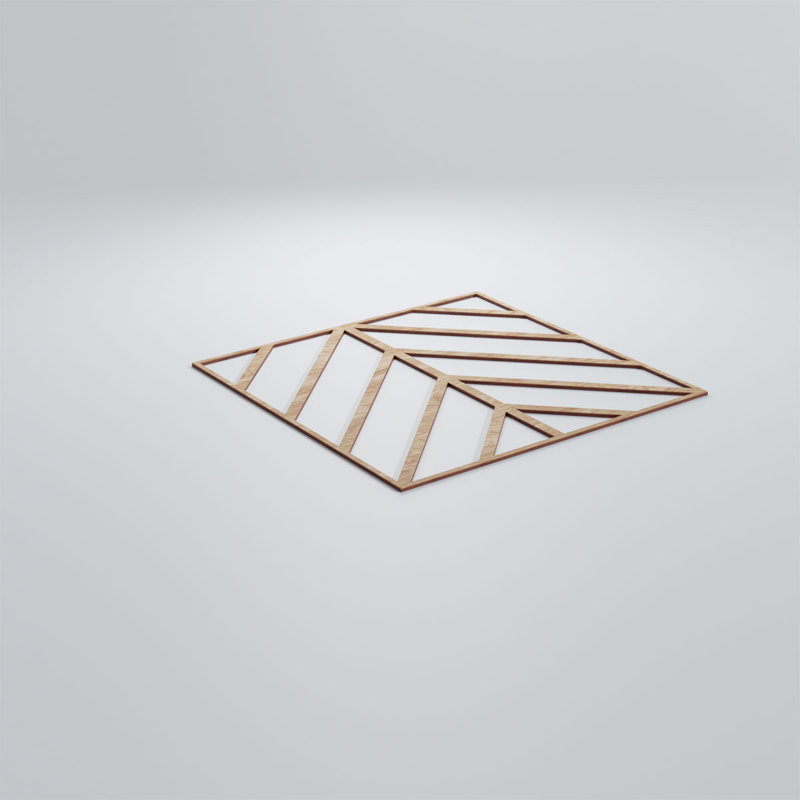 Panneaux muraux en bois Genoa, Chêne rouge, H 23 3/8 po x l 23 3/8 po x P 1/4 po