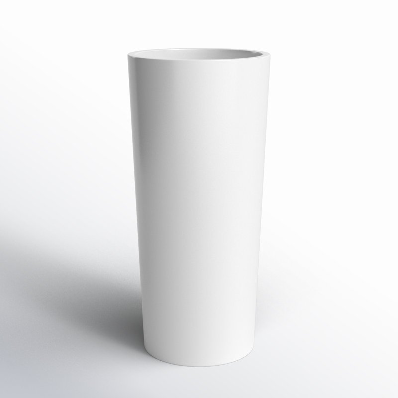 Jardinière cylindrique haute et ronde Sonoma, Blanc, H 30 po x l 15 po x P 15 po