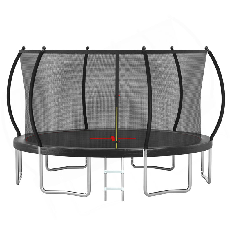 14FT Trampoline Pumpkin- Standard- Black