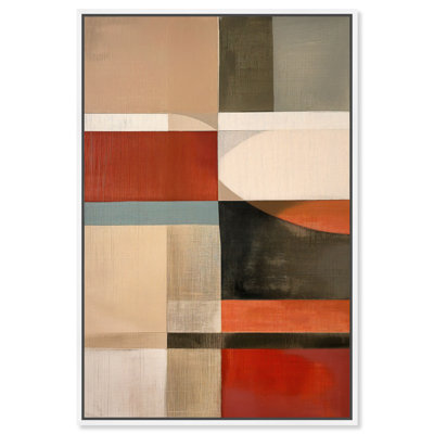 Pattern Pulse II Canvas Abstract Print by Oliver Gal, Black Frame, 10 x 15