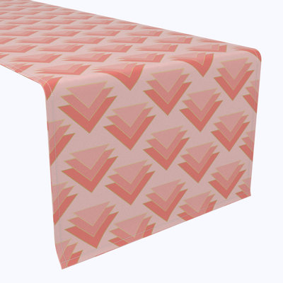 Table Runner, 100% Cotton, 16X108", Stacked Triangles