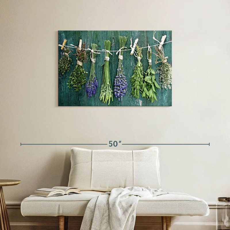 Harnek herbes séchées sur bois, H 24 po x l 36 po