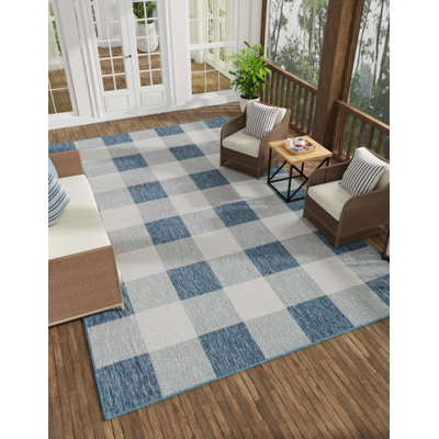 Tapis intérieur / extérieur bleu Borland