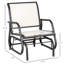 Fauteuil coulissant de patio avec cadre en métal et siège en filet respirant