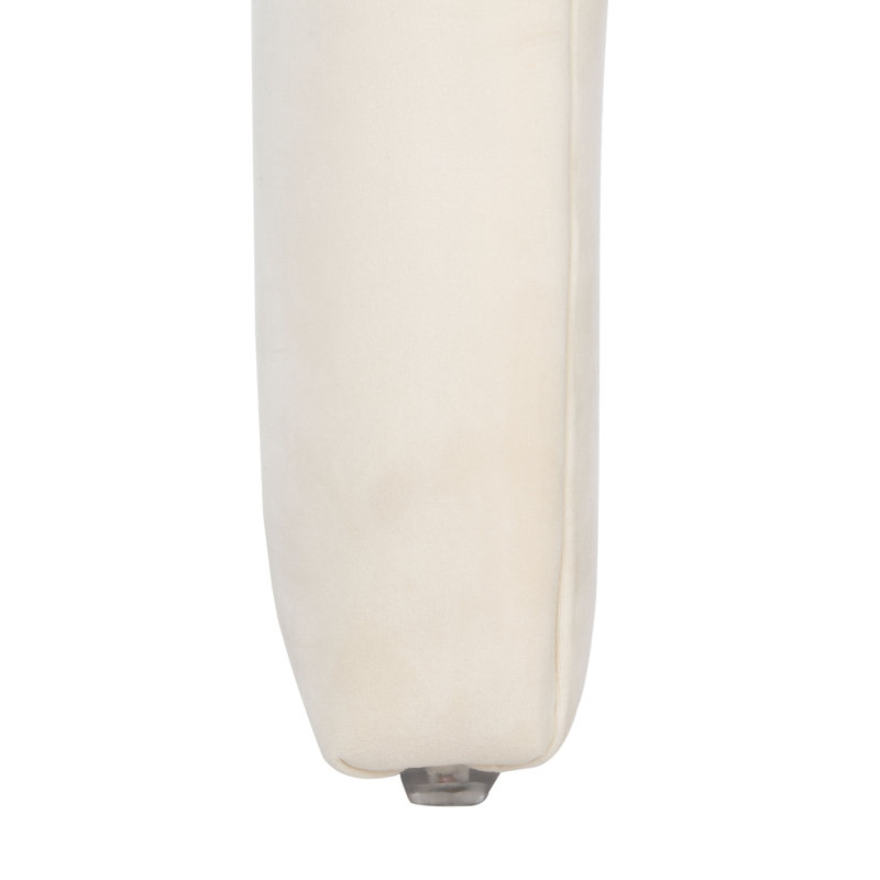 Andee Velvet Upholstered Bench, Cream Velvet