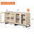 2 In 1 Multifunctional Sideboard Buffet Cabinets With 4 Glass Doors, Modern Sideboard Credenza With Adjustable Shelf And Metal Base, Coffee Bar Cabinet Storage Cabinet For Living Room, Kitchen-1606578626
