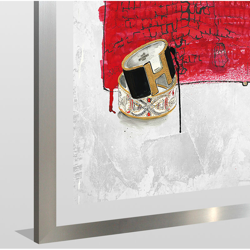 «Purse 1», impression sur toile, H 39,5 po x l 27,5 po x P 0,75 po, Acrylique avec cadre argent
