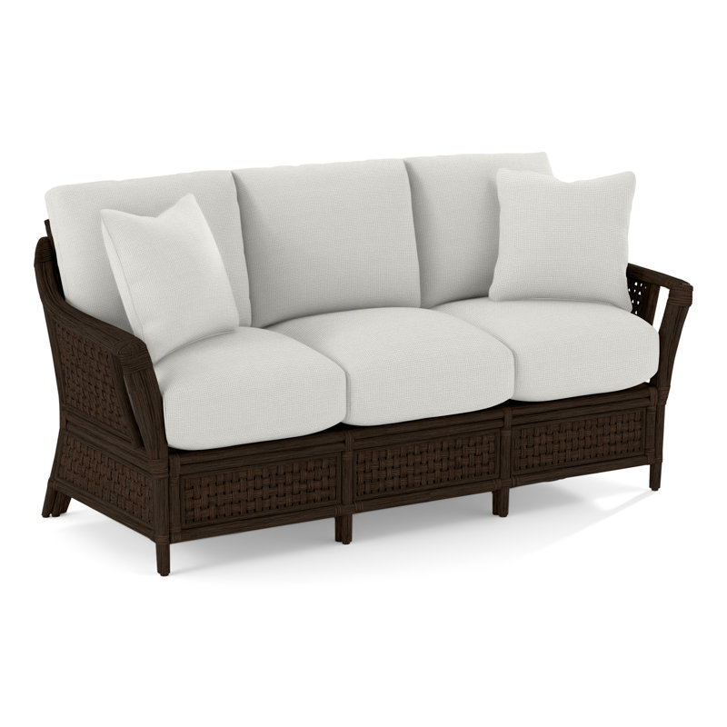 Boca Upholstered 78'' Sofa, Blue Buffalo Check, Coffee