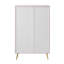 Commode rose à finition ultrabrillante