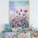 Minimalisme chardon nature fluorescente sur toile