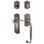 Nostalgic Warehouse Meadows Plate F Grip Handleset with Single Cylinder Deadbolt and Manor Lever