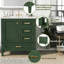 Meuble-lavabo moderne vert 30 po Elowynth, plateau en céramique, structure en bois massif
