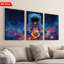 Space Astronaut Cyber, impression sur toile 3 pièces pour une ambiance de salon futuriste-1679534189