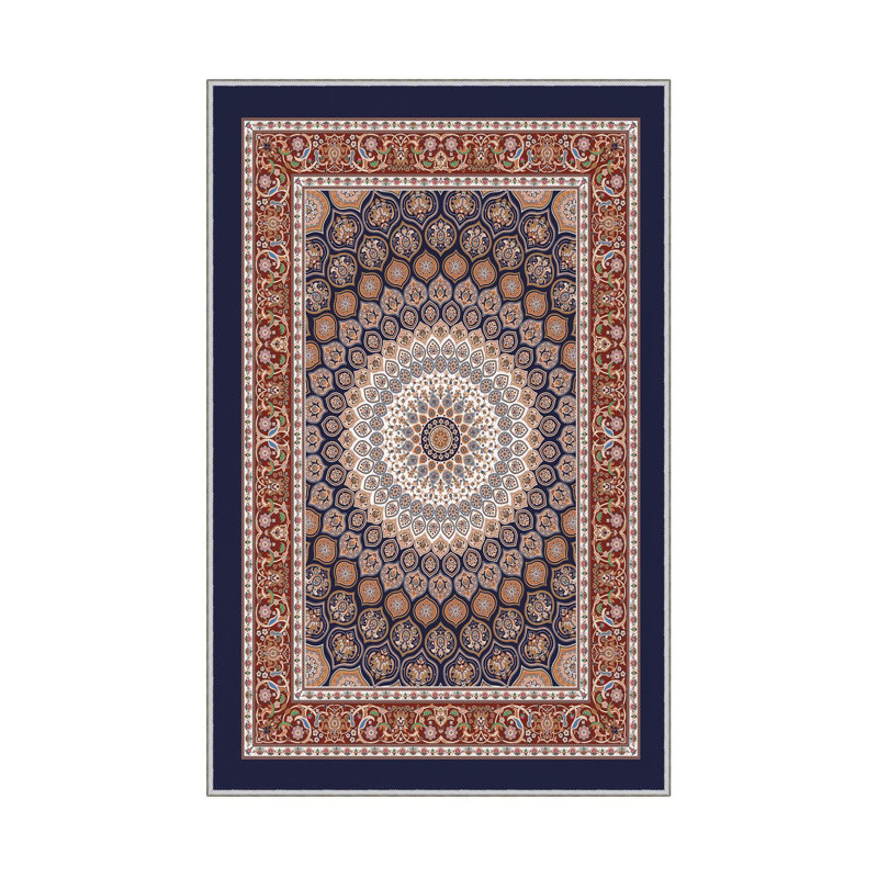 Premium Woven Area Rug (1.6 x 2.6 Feet), 100% Polyester, 0.3 in Pile Height | Antibacterial, Non-Slip PVC Dot Underside | Machine Washable, 3D Digital Print | Ideal for Living Room, Bedroom & Entryway Decor