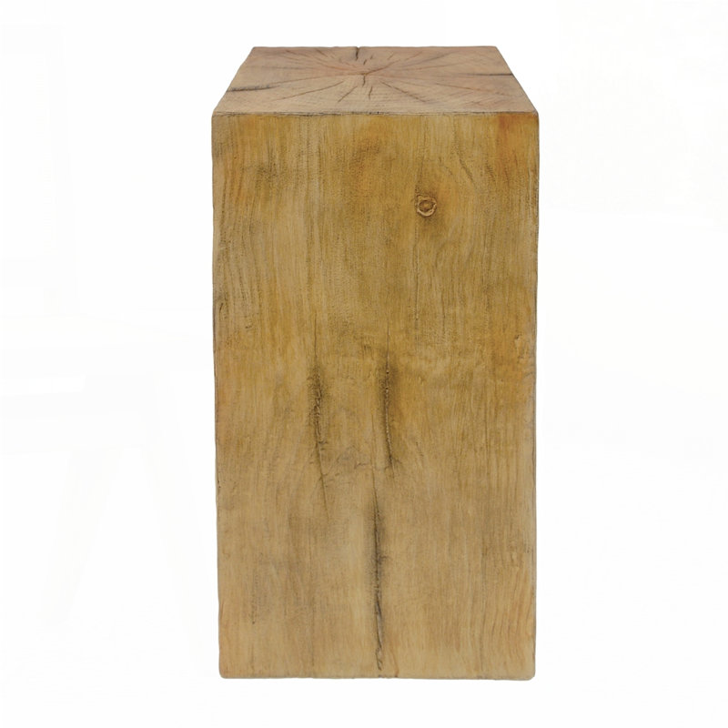 Mid-Century Side Table, Natural, 27.75" H x 14.5" W x 14.5" D